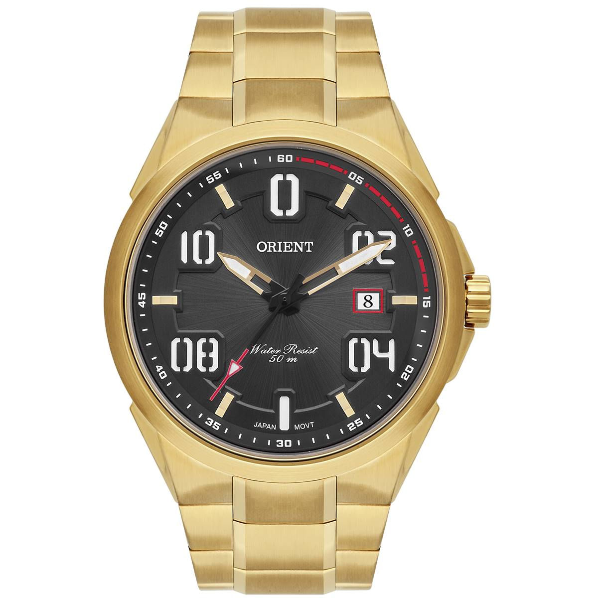 Relógio Orient Masculino Ref:Mgss1247 P2kx Casual Dourado
