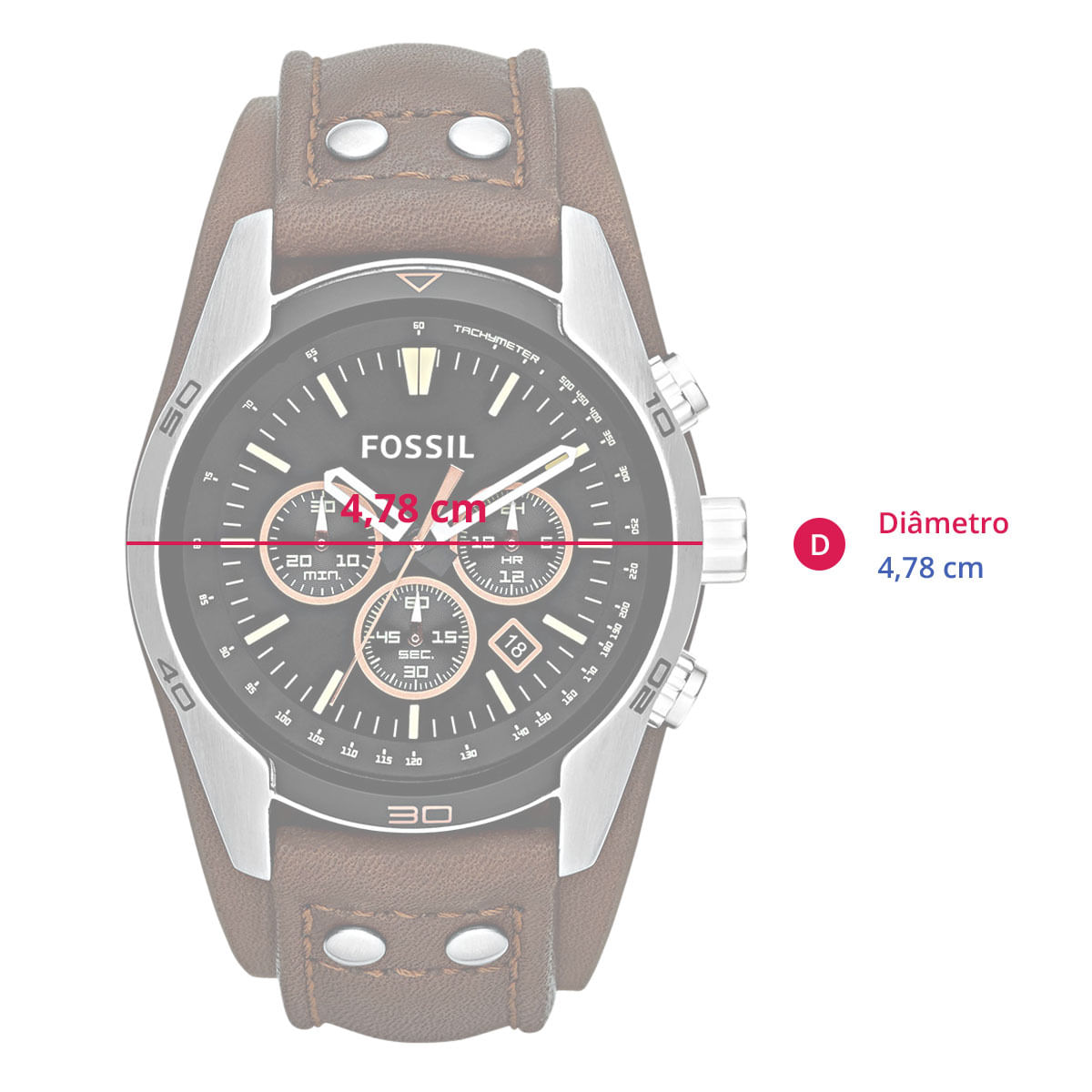 Encontraproduto.com.br - Relógio Fossil Masculino Marrom Analógico CH2891/2PN