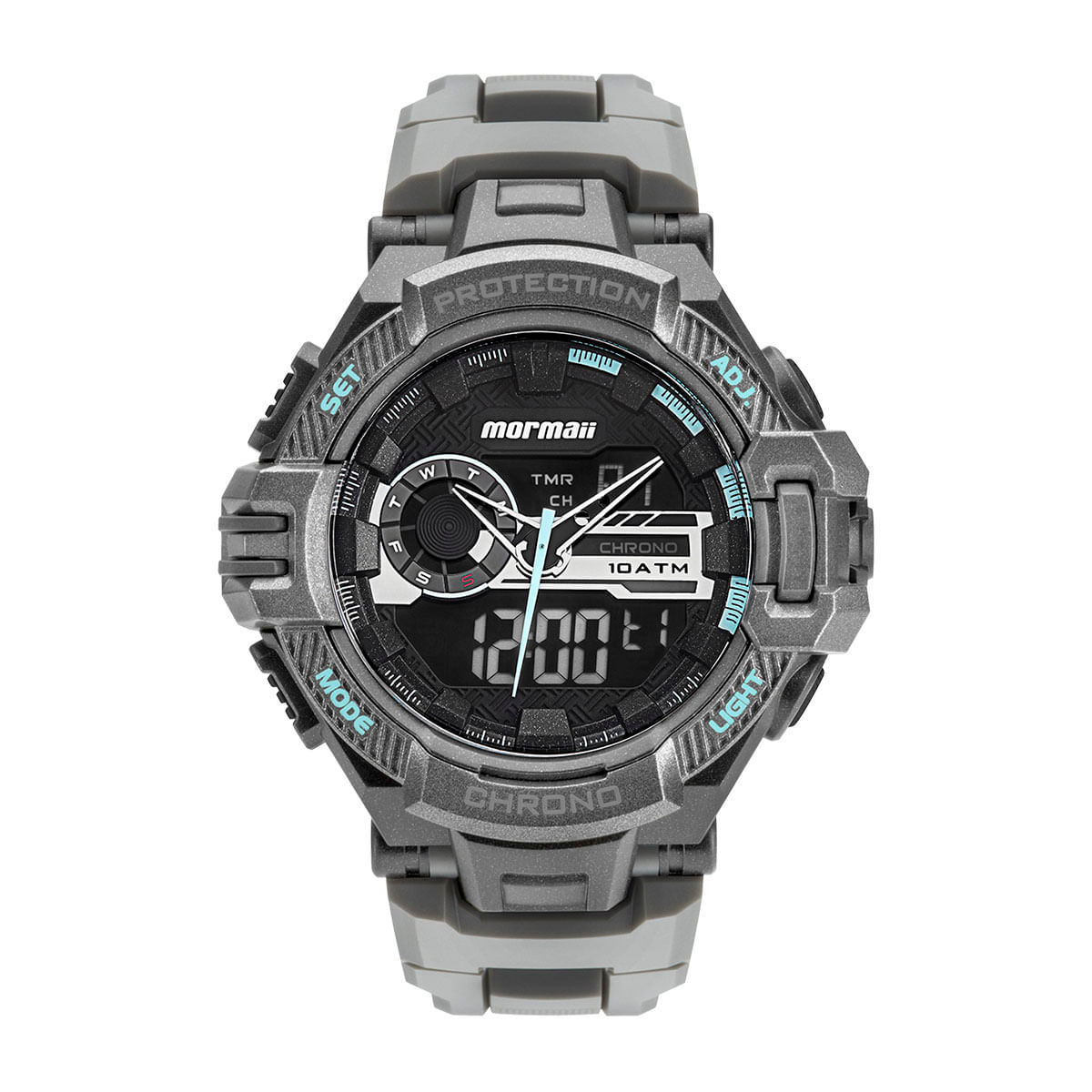 Encontraproduto.com.br - Relógio Mormaii Masculino Action Prata Moad1134/8a