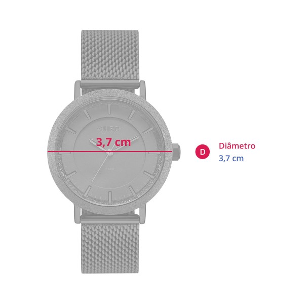 Encontraproduto.com.br - Relógio Euro Metal Trendy Feminino Grafite Analógico EU2039JL/4C