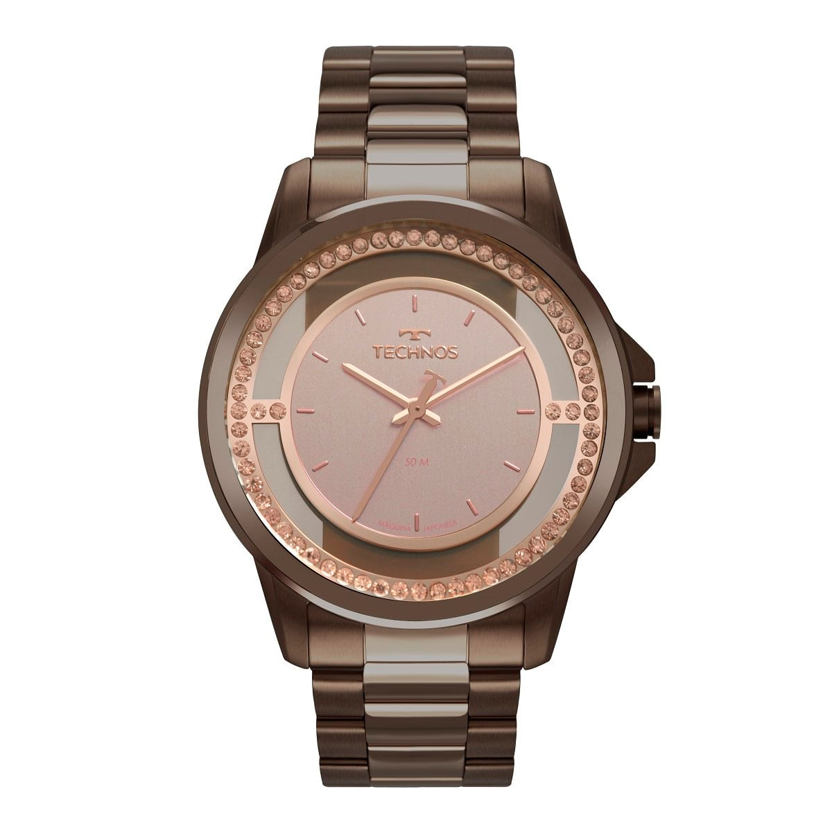 Relógio Technos Elegance Feminino Marrom Analógico 2039CJ/4J