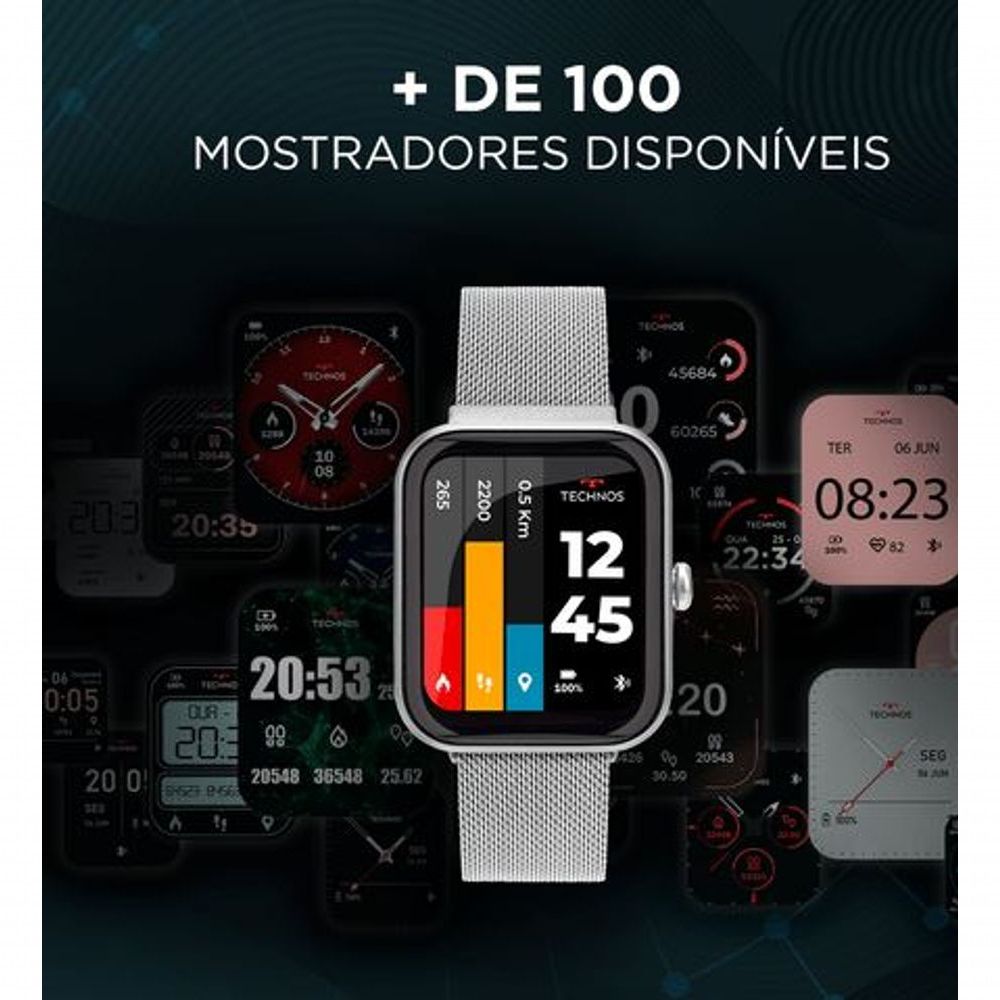 Encontraproduto.com.br - Smartwatch Technos Connect Max Preto E Vermelho Marca Technos