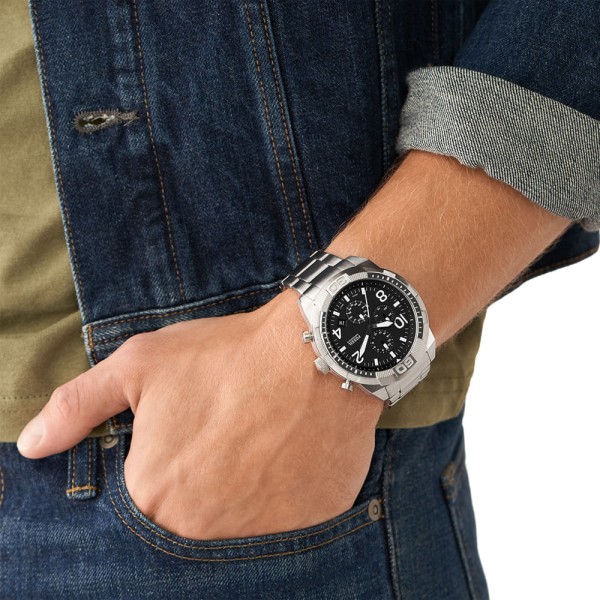 Encontraproduto.com.br - Relógio Fossil Masculino Bronson Prata Fs5968set/1kn