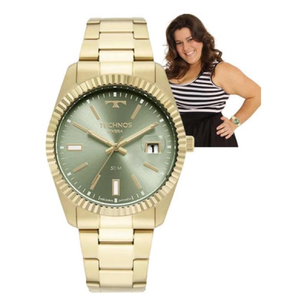 Encontraproduto.com.br - Relógio Technos Feminino Riviera Dourado - 2115NAL/1V