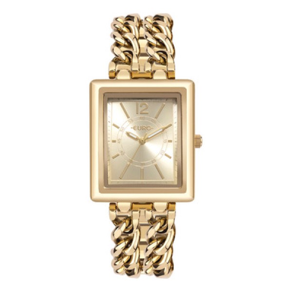 Encontraproduto.com.br - Relógio Euro Feminino Chains Dourado - EU2035YTS/4D