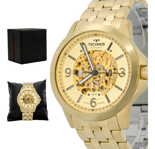 Relógio Technos Masculino Automático Dourado - 8N24AK/1D