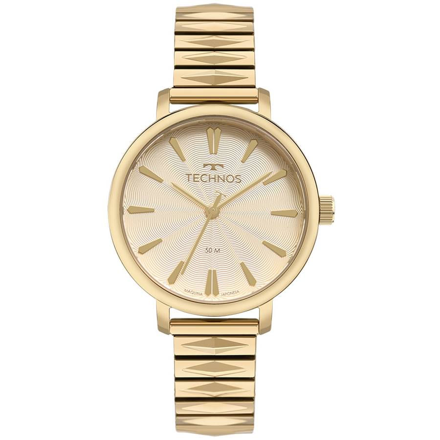 Relógio Technos Feminino Ref:2036msj/1d Fashion Mola Dourado