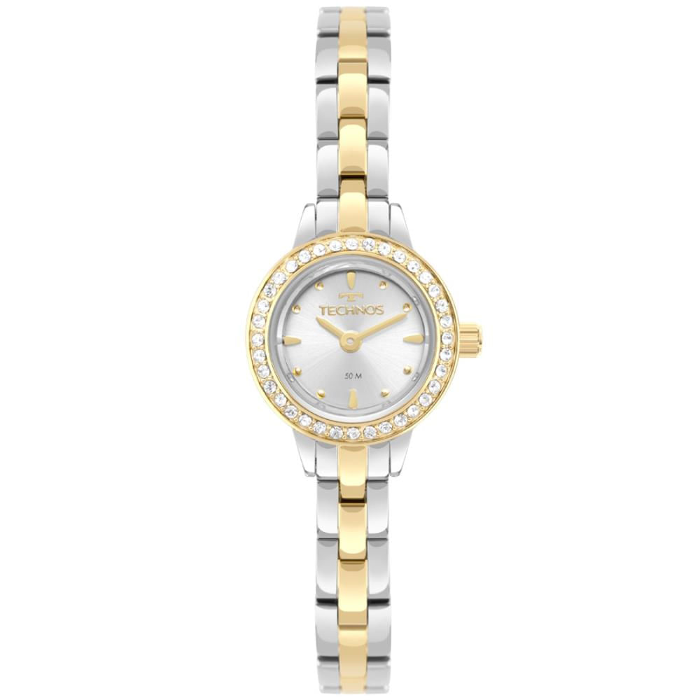 Encontraproduto.com.br - Relógio Technos Feminino Ref: 5y20ls/1c Elegance Mini Bicolor