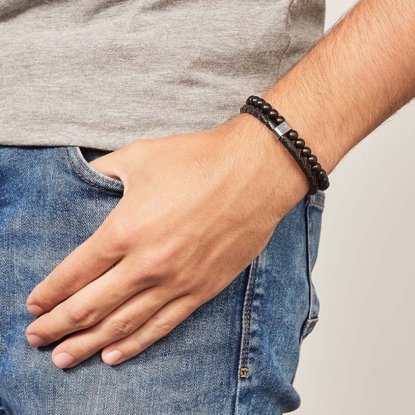 Encontraproduto.com.br - Pulseira Fossil Masculino Preto - JF02763040/I