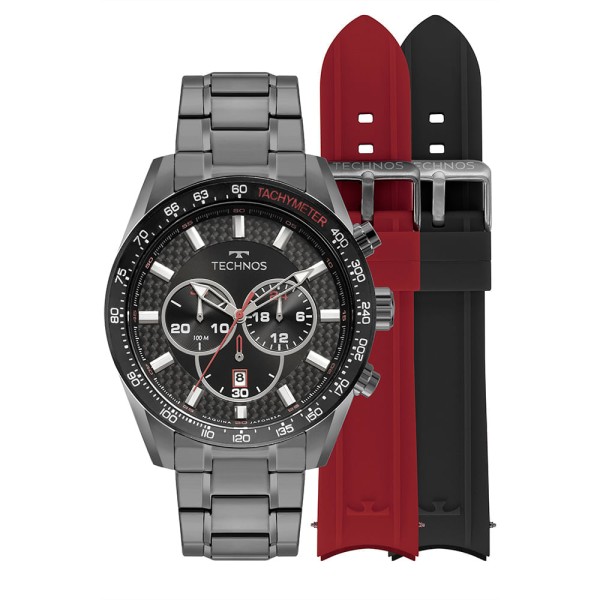 Encontraproduto.com.br - Relógio Technos Masculino Ts Carbon Grafite - JS25BBS/T1A