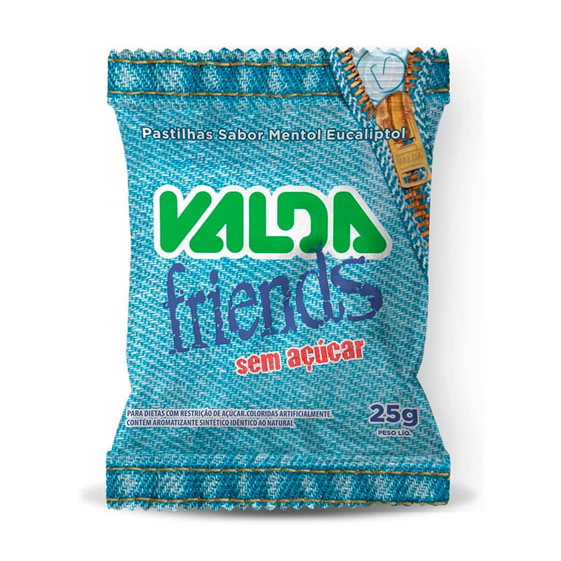 Encontraproduto.com.br - Pastilhas Valda Friends - Sem Açúcar - 25g