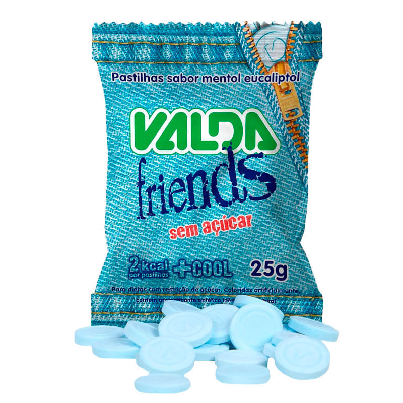 Encontraproduto.com.br - Pastilhas Valda Friends - Sem Açúcar - 25g