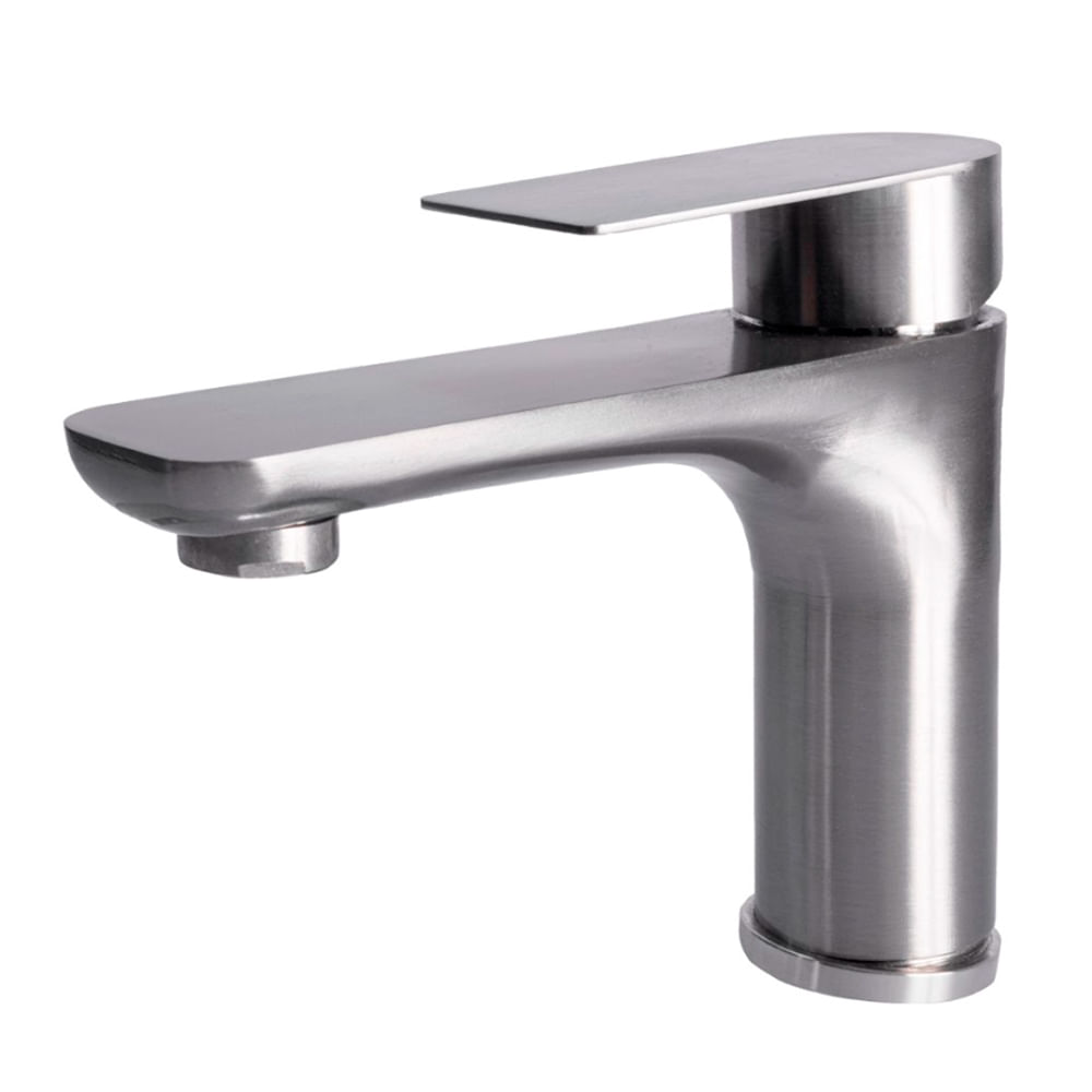 Titanium Escovado Monocomando Lavatorio Mesa Bica Baixa - Levo