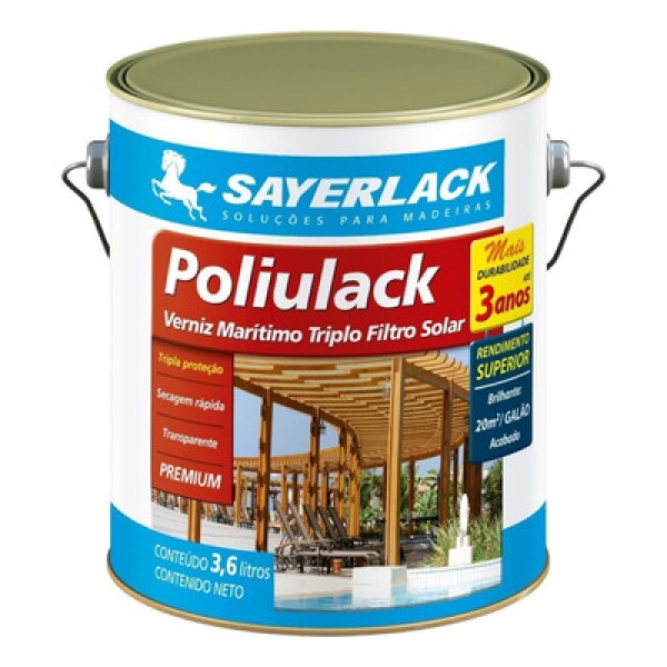 Verniz 3,6lts Fosco/Acetinado Poliulack Maritimo 2301 Sayerlack