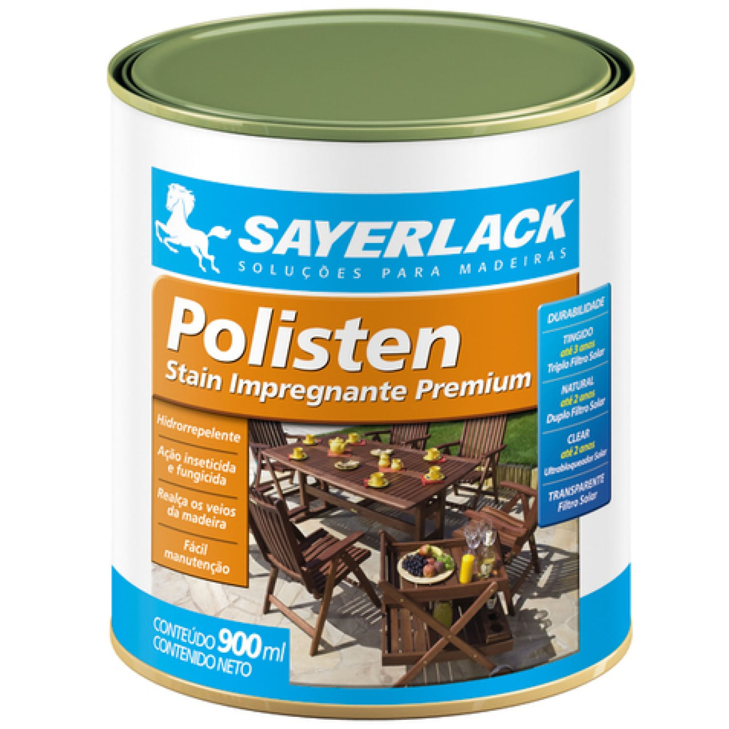 Stain / Verniz Polisten Sayerlack Acqua Castanheira 900ml