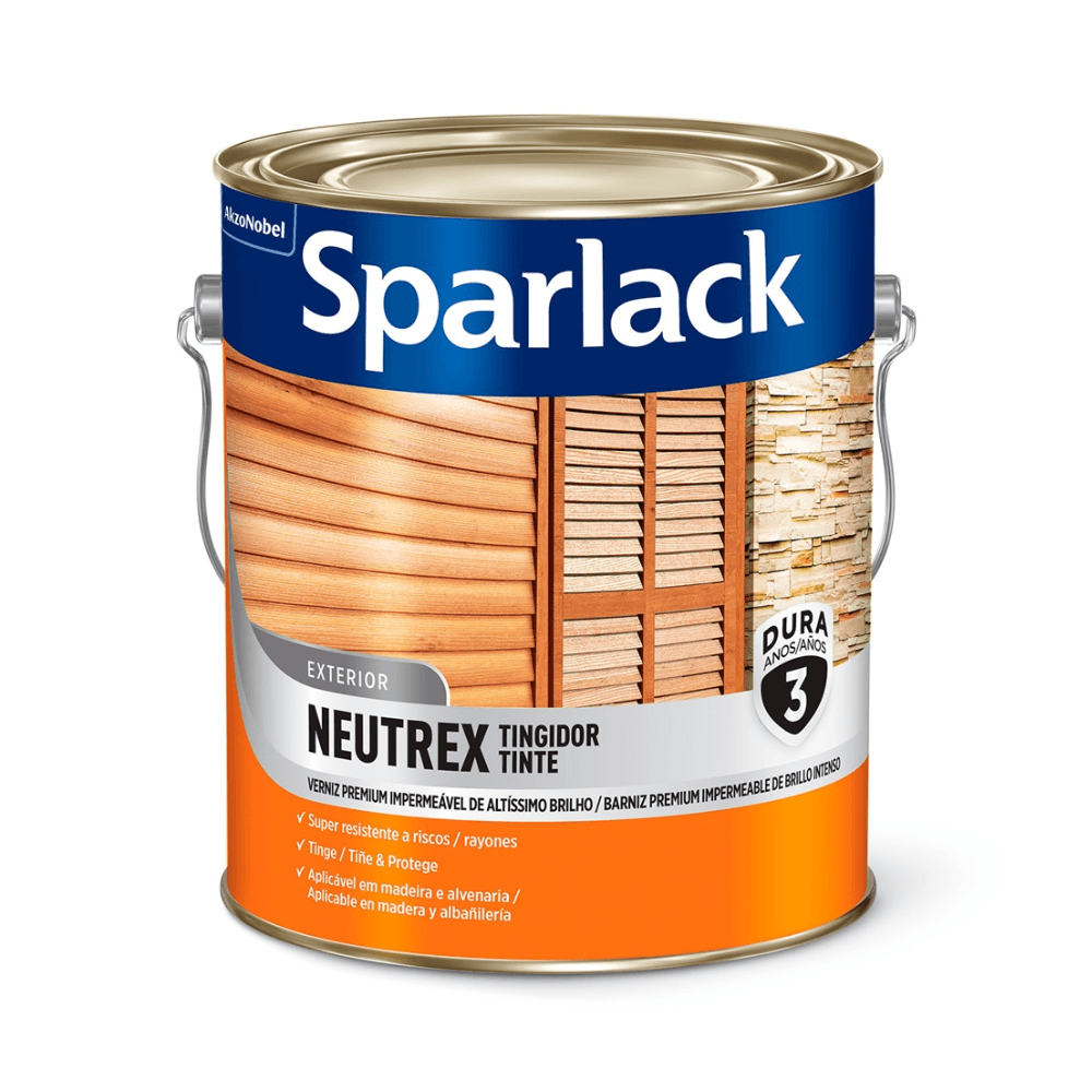 Verniz Neutrex Tingidor Brilhante Castanho Avermelhado 3,6L Sparlack Coral - 2886