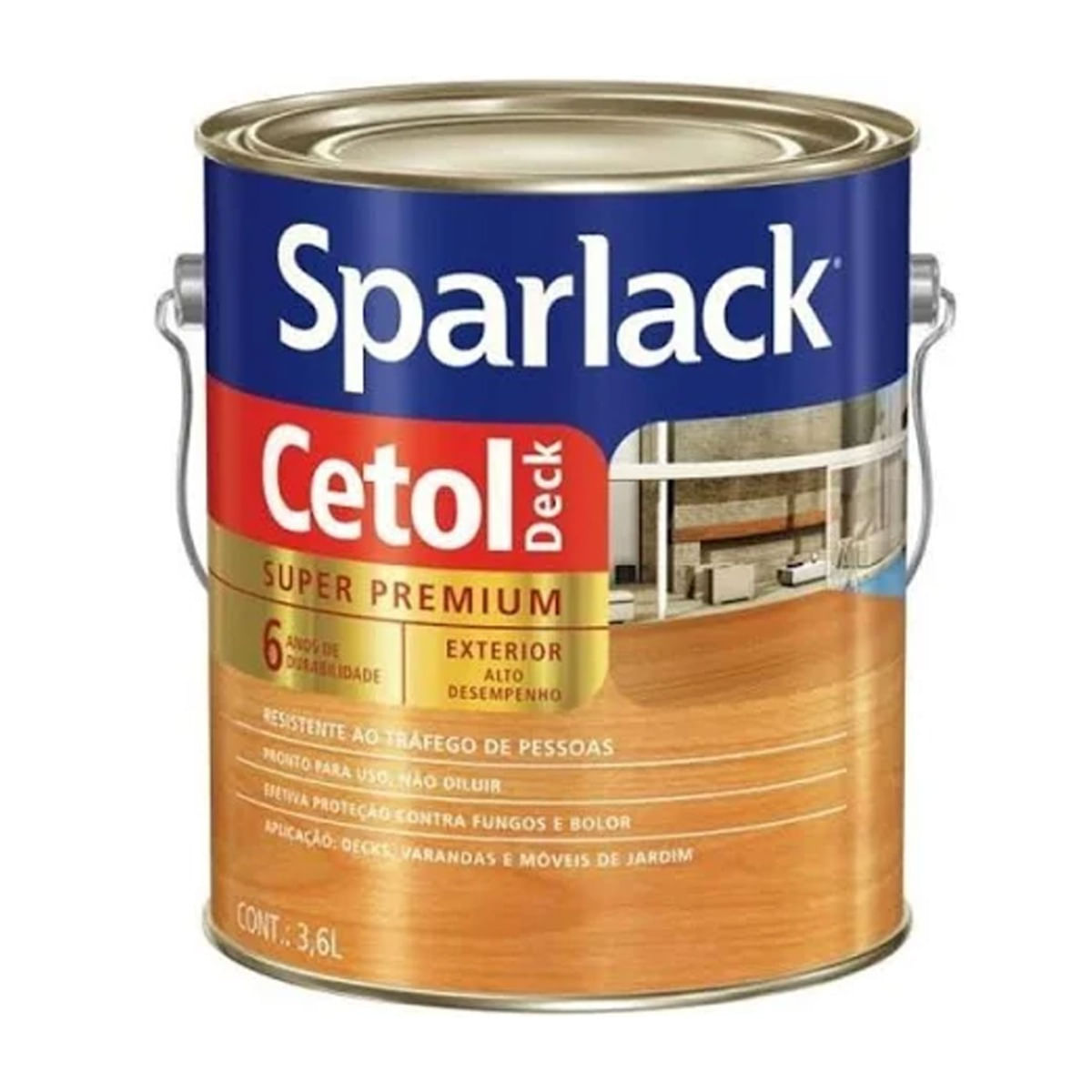 Encontraproduto.com.br - Verniz Sparlack Coral Cetol Deck Semi Brilho Natural 3,6L