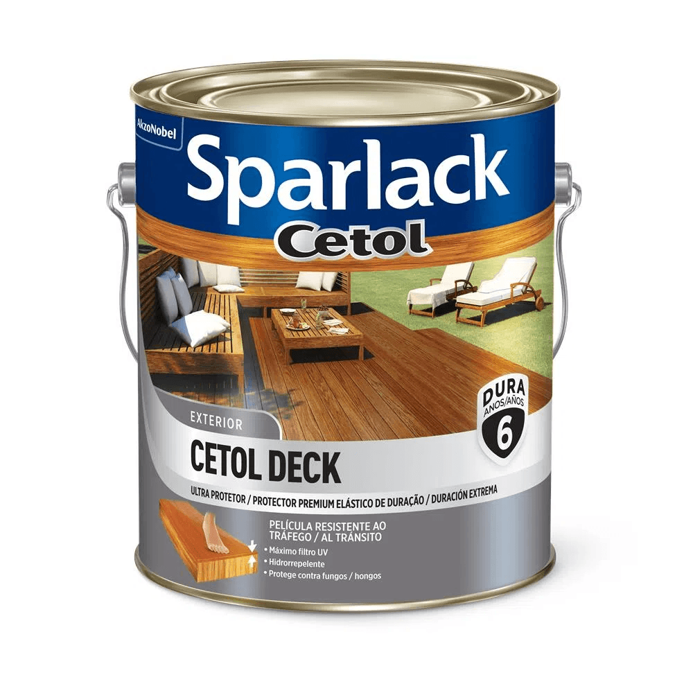 Encontraproduto.com.br - Verniz Sparlack Coral Cetol Deck Semi Brilho Natural 3,6L