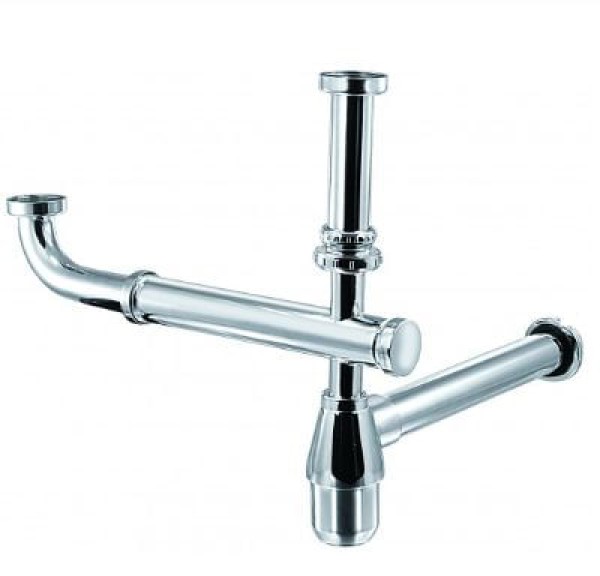 Encontraproduto.com.br - Sifão para Cozinha Duplo Cuba Desnível 1.1/2X2 Cromado VSM601CWC Esteves