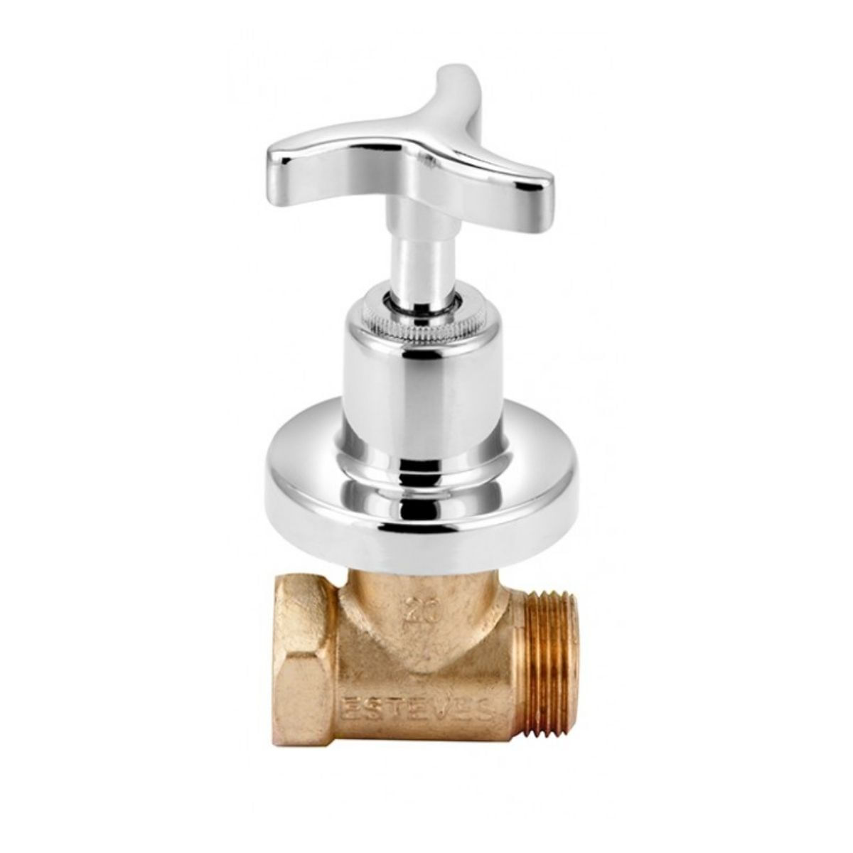 Encontraproduto.com.br - Acabamento Para Registro 4900 C25 1/2”.3/4”.1” Cromado Esteves