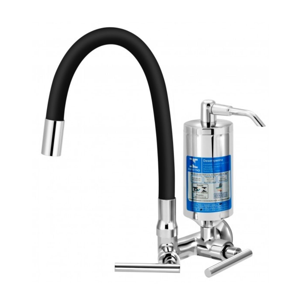 Encontraproduto.com.br - Torneira para Cozinha com Filtro Parede C61 Preta - VTF262CWB   - Esteves