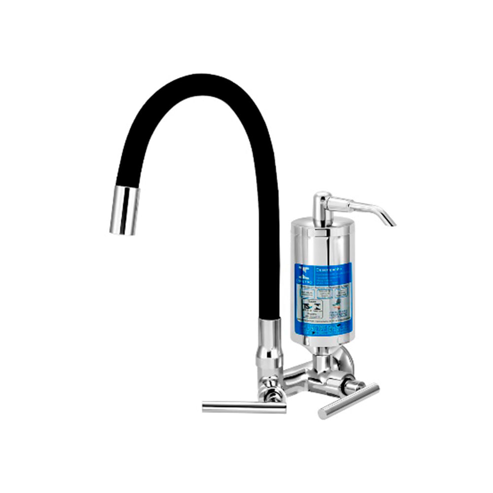 Encontraproduto.com.br - Torneira para Cozinha com Filtro Parede C61 Preta - VTF262CWB   - Esteves