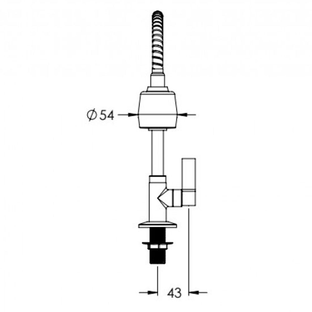 Encontraproduto.com.br - Torneira para Cozinha Mesa 1167 C60 com Ducha Cromada - VTM900CWB - Esteves