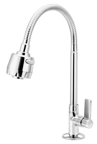 Encontraproduto.com.br - Torneira para Cozinha Mesa 1167 C60 com Ducha Cromada - VTM900CWB - Esteves