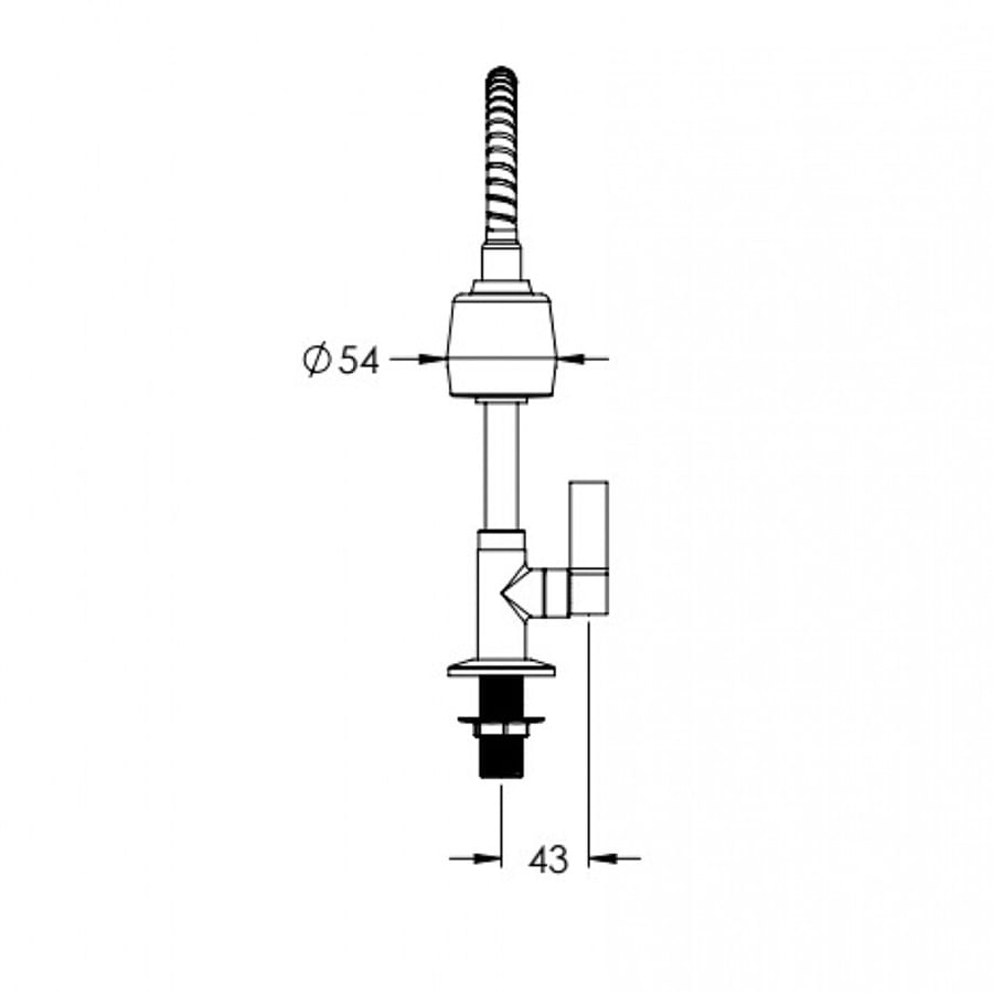 Encontraproduto.com.br - Torneira para Cozinha Mesa 1167 C60 com Ducha Cromada - VTM900CWB - Esteves