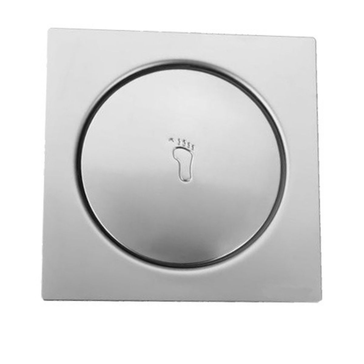 Encontraproduto.com.br - Grelha Inox Pop Up Quadrada com Caixilho 100MM Cromado Esteves