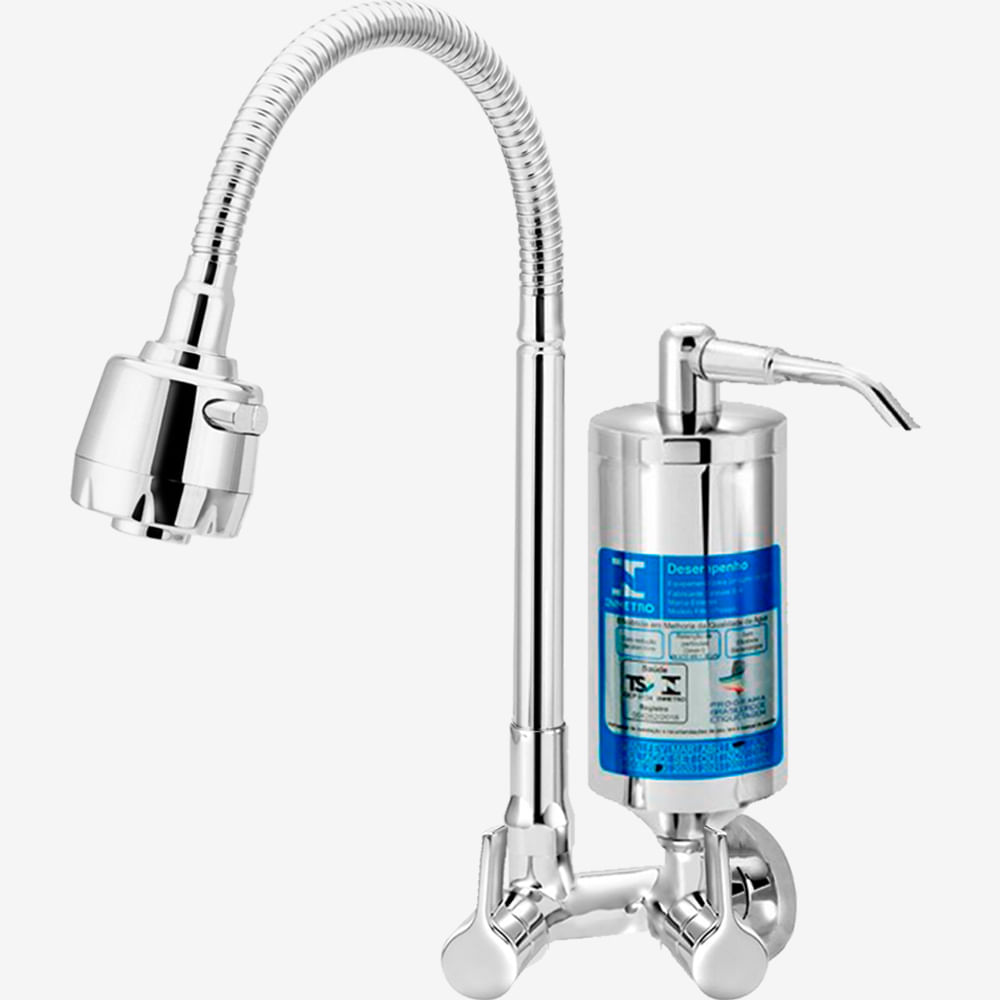 Encontraproduto.com.br - Conjunto Filtro Com Torneira Parede Gourmet C-60 Esteves