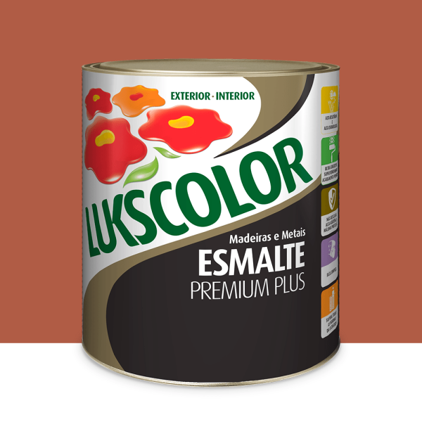 Encontraproduto.com.br - Tinta Esmalte Sintetico 900ml Lukscolor Cores Cor Preto Fosco Interiores