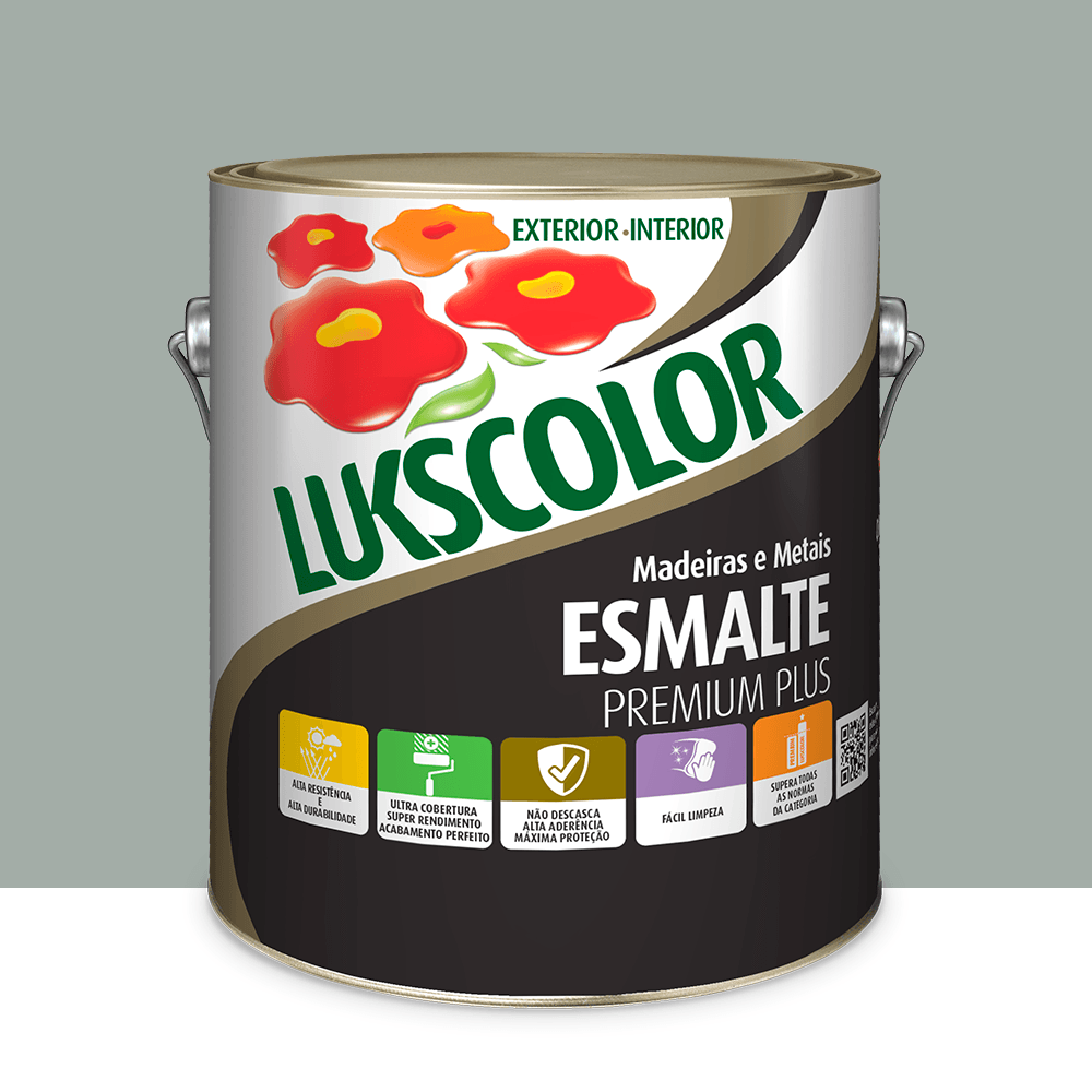 Esmalte Sintetico Acetinado Platina 3.6l Lukscolor