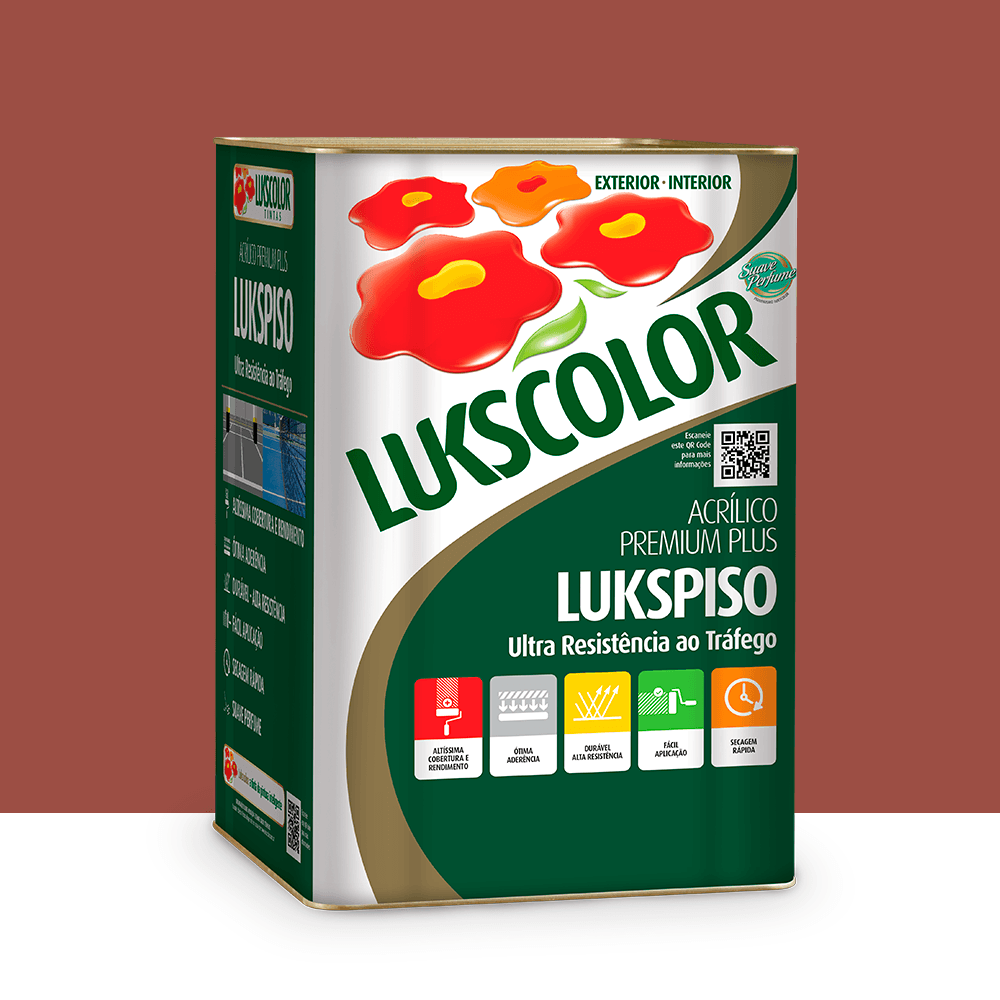 Tinta Piso Lukspiso Vermelho 18l Lukscolor