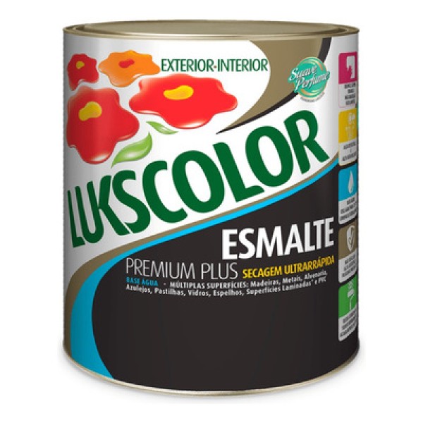 Esmalte Base Agua Fosco Branco Neve 3.6l Lukscolor