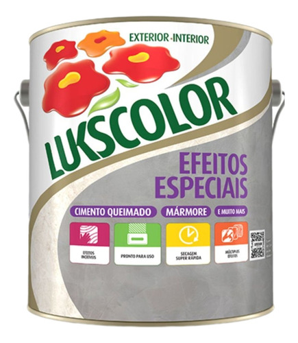 Encontraproduto.com.br - Efeitos Especiais Cimento Queimado Médio 5kg Lukscolor