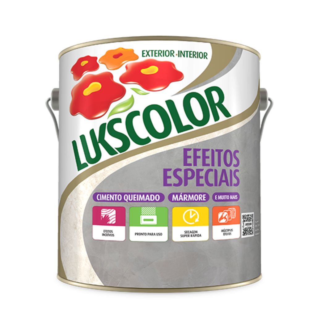 Encontraproduto.com.br - Efeitos Especiais Cimento Queimado Médio 5kg Lukscolor
