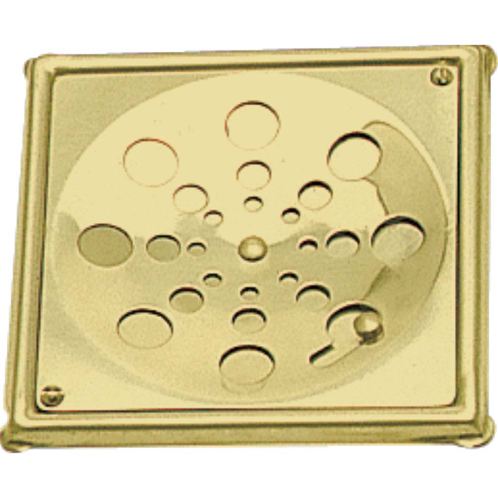 Grelha quadrada com caixilho 15x15cm dourada Moldenox