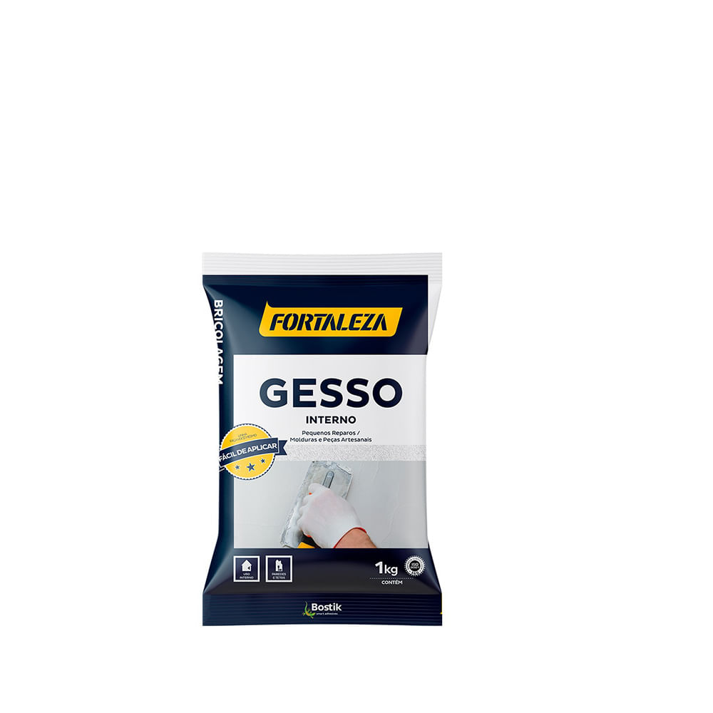 Encontraproduto.com.br - Gesso Fortaleza 1kg Fortaleza
