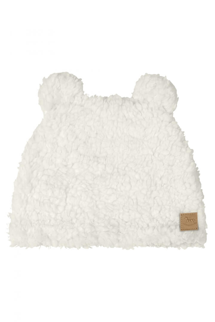 Gorro em Pelo Sintético com Orelhinhas Off White - Up Baby