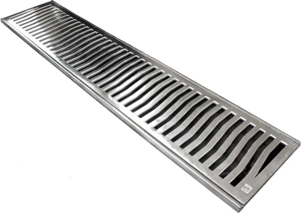 Encontraproduto.com.br - Grelha com Porta Grelha Leve Polida 20x50cm Costa Navarro