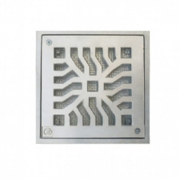 Encontraproduto.com.br - Grelha com Porta Grelha Super Reforçada Martelada 20x20cm com Tela Costa Navarro