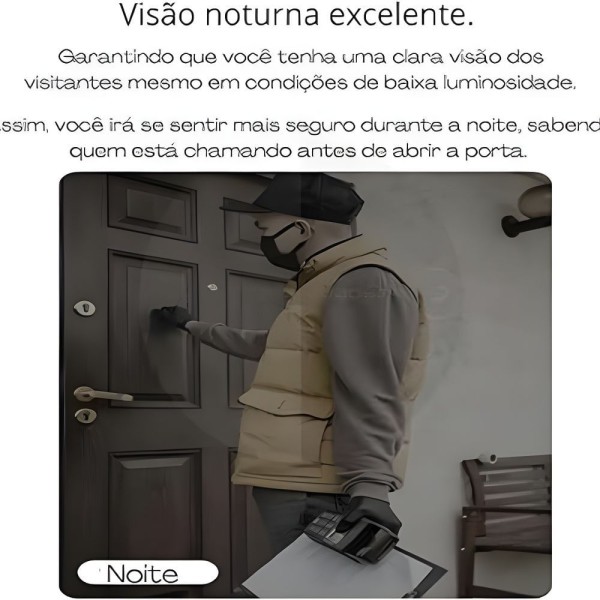 Encontraproduto.com.br - Campainha C/ Câmera Wifi S Fio Inteligente Interfone C áudio