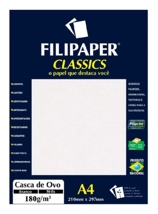 PAPEL FILIPAPER CASCA DE OVO 180GRS BRANCO R.944