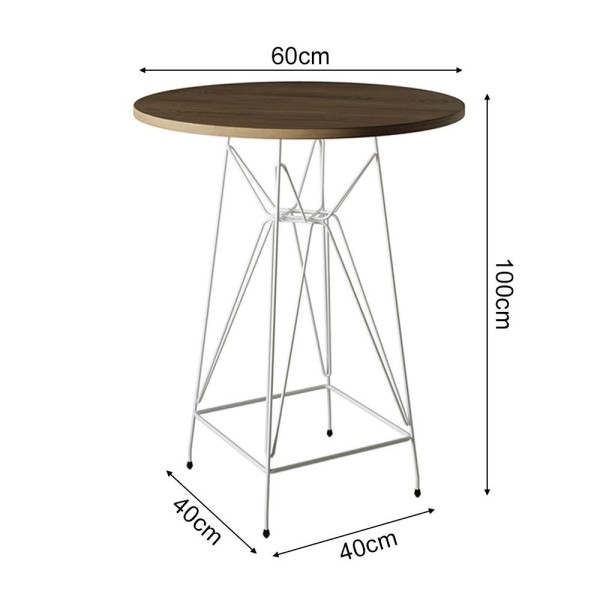 Encontraproduto.com.br - Jogo Mesa Bistrô Eames Tampo Amêndoa 60Cm 2 Banquetas Vermelha Base Ferro Branco - Cor: Amendoa