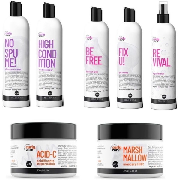 Encontraproduto.com.br - Kit Curly Care Higienização E Finalização (7 Itens)