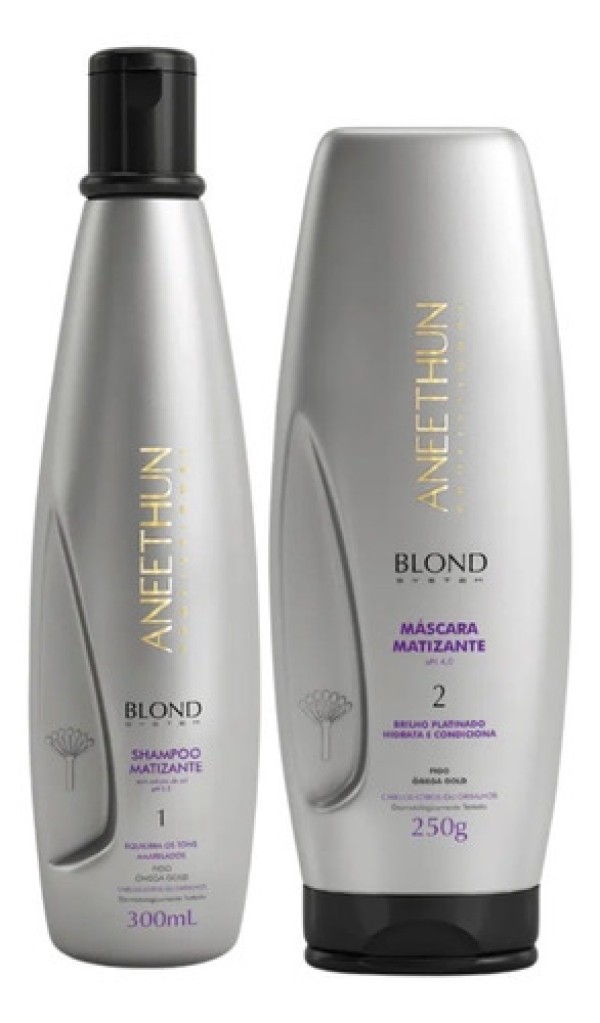 Shampoo E Mascara Matizante Aneethun Blond System