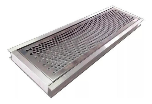 Grelha Perfurada Anti Inseto Inox para Água Pluvial 20x100cm - JJM Grelhas