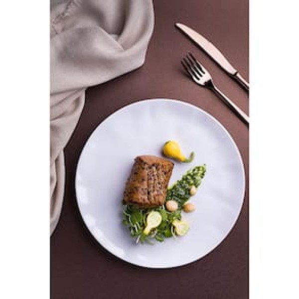 Encontraproduto.com.br - Conjunto de Pratos de Sobremesa Germer Orgânico em Porcelana 20,5 cm – 6 Peças