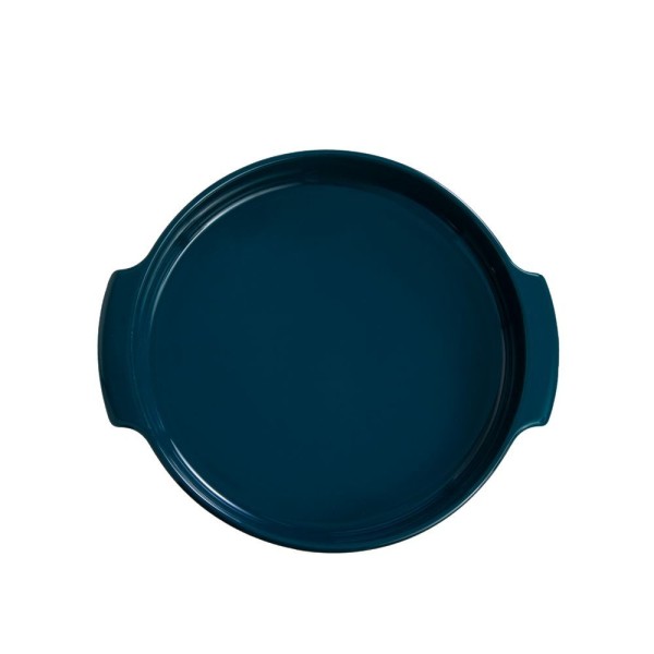 Encontraproduto.com.br - Travessa Redonda Em Porcelana Assar E Servir 25x5cm Germer Verde